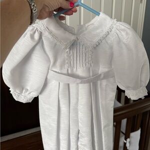 Elegant White Baby baptism outfit for